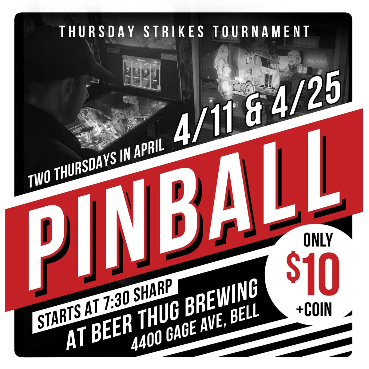 Thursday Strikes at Beer Thug – April 11th & 25th!
